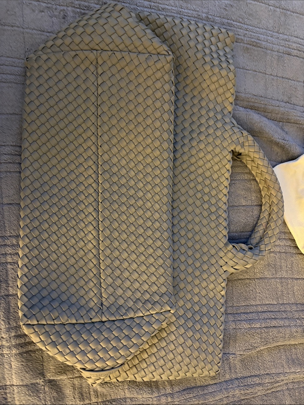 Naghedi Woven Tote Bag in Light Gray - Picture 6 of 7